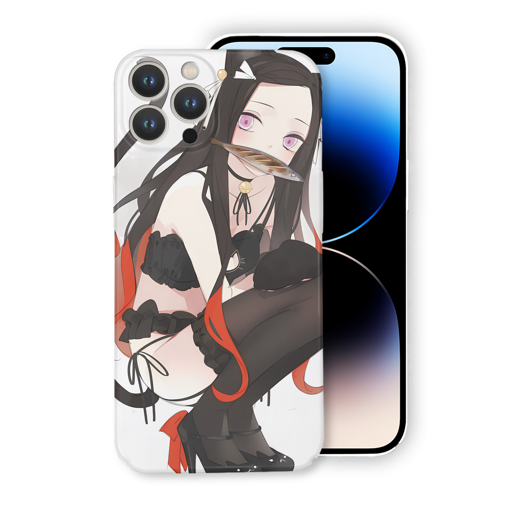 （画像用） 鬼滅の刃（きめつのやいば）竈門 禰󠄀豆子／かまど ねずこ Kamado Nezuko 【iPhone 14シリーズ対応】ハードケース